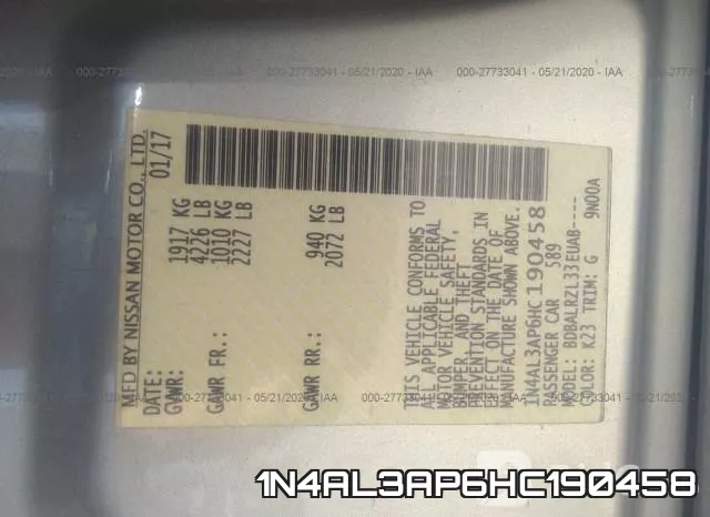 1N4AL3AP6HC190458 фото 10