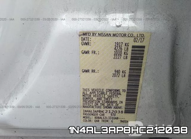 1N4AL3AP8HC212038 фото 10