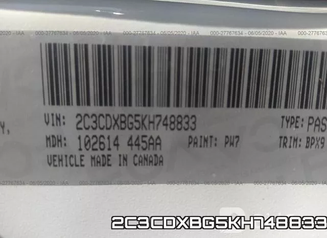 2C3CDXBG5KH748833 фото 10