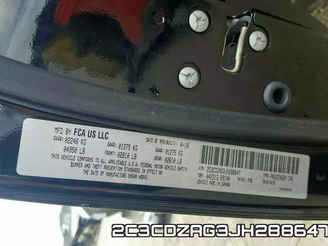 2C3CDZAG3JH288647 фото 2