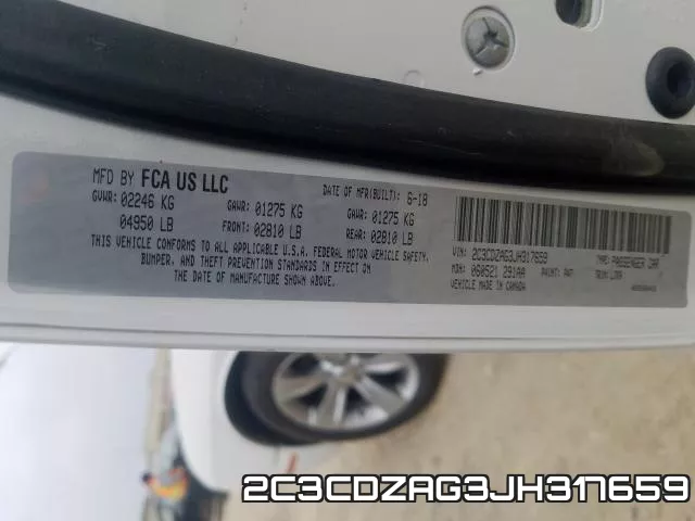 2C3CDZAG3JH317659 фото 2
