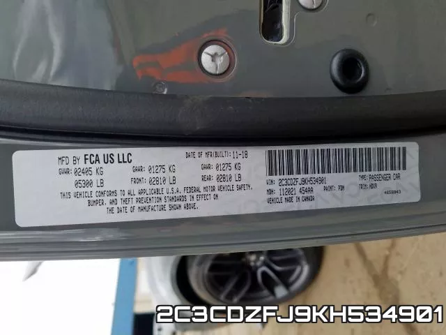 2C3CDZFJ9KH534901 фото 2