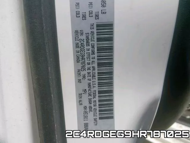 2C4RDGEG9HR787025 фото 2