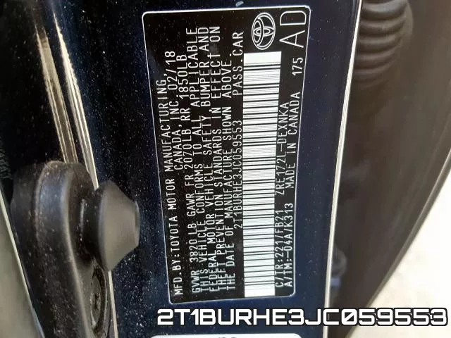 2T1BURHE3JC059553 фото 2