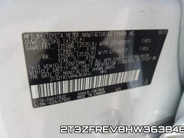 2T3ZFREV8HW363846 фото 2