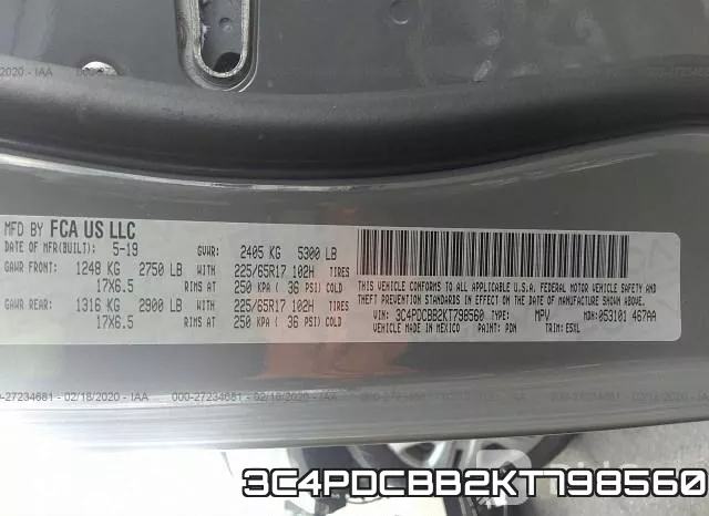 3C4PDCBB2KT798560 фото 10