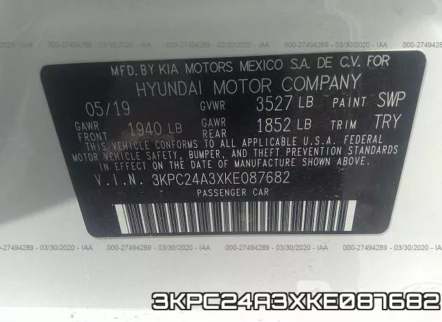 3KPC24A3XKE087682 фото 10