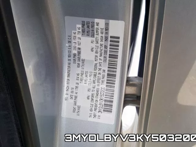 3MYDLBYV3KY503200 фото 2
