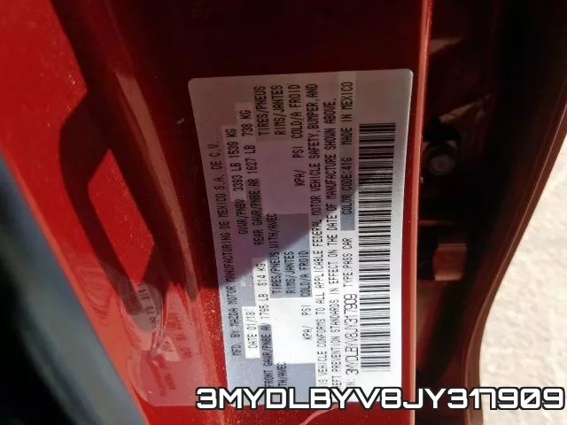 3MYDLBYV8JY317909 фото 2