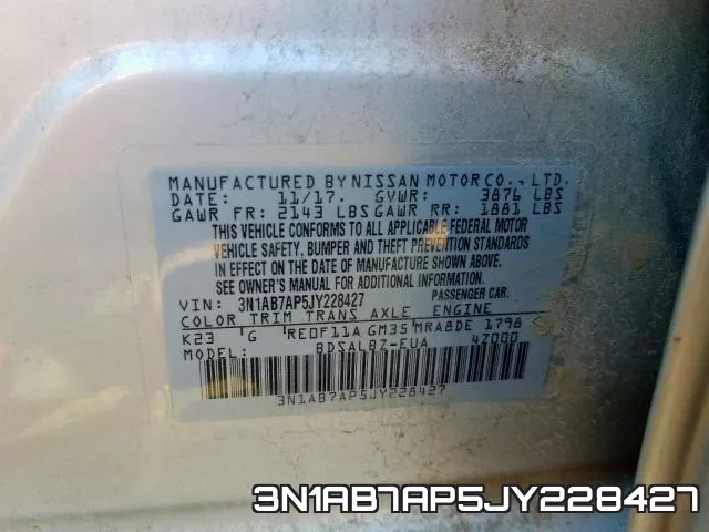 3N1AB7AP5JY228427 фото 2