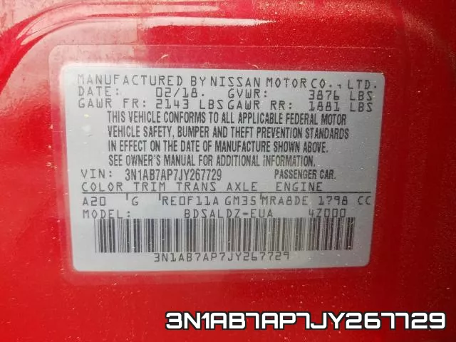 3N1AB7AP7JY267729 фото 2