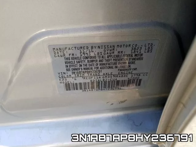 3N1AB7AP8HY236791 фото 2