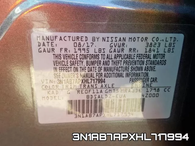 3N1AB7APXHL717994 фото 2