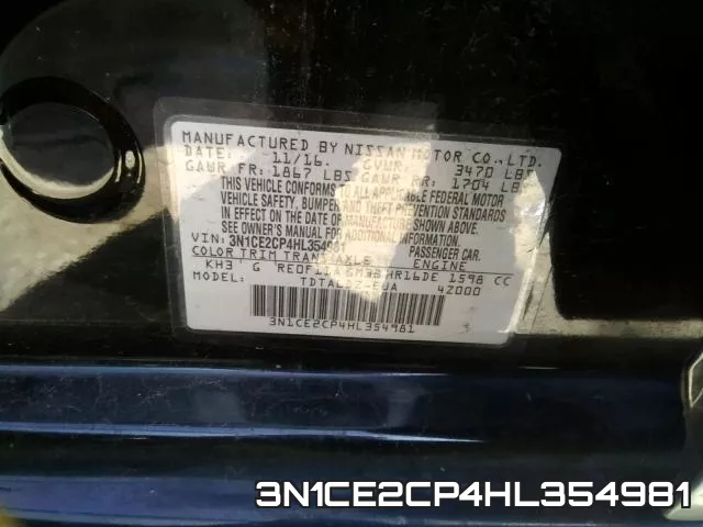 3N1CE2CP4HL354981 фото 2