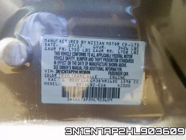 3N1CN7AP2HL903609 фото 2