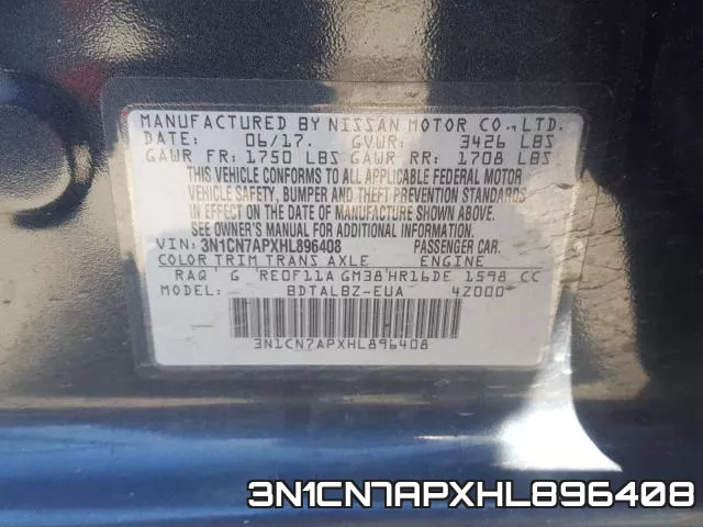 3N1CN7APXHL896408 фото 2
