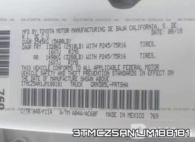 3TMCZ5AN1JM188181 фото 10