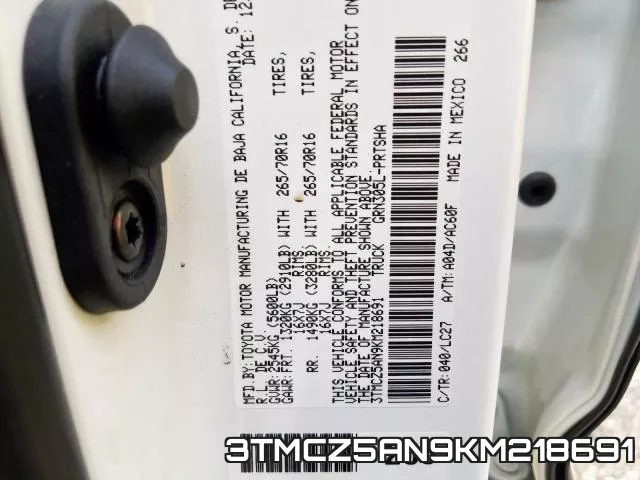 3TMCZ5AN9KM218691 фото 2
