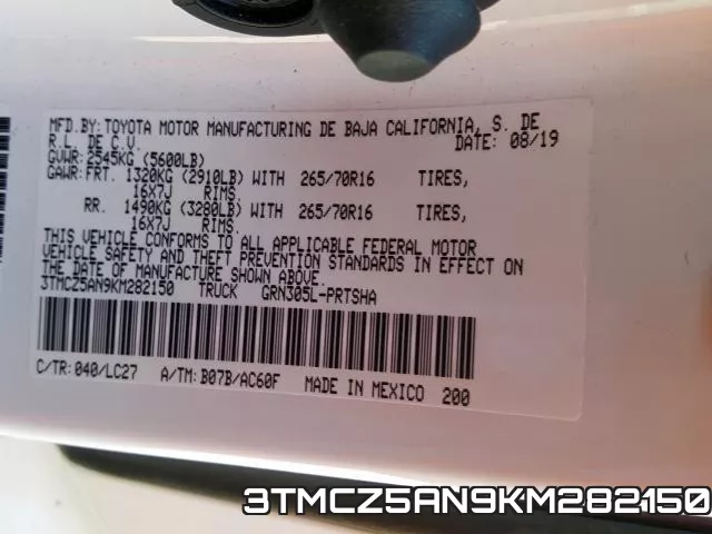 3TMCZ5AN9KM282150 фото 2