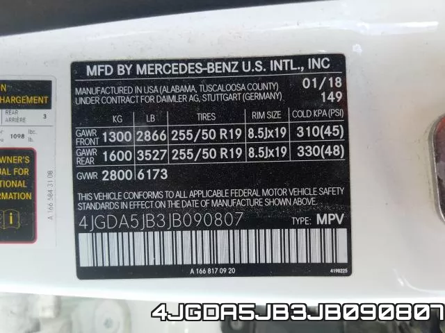 4JGDA5JB3JB090807 фото 2