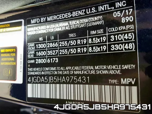 4JGDA5JB5HA975431 фото 2