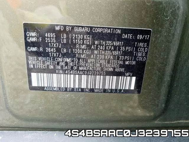 4S4BSAAC0J3239755 фото 2