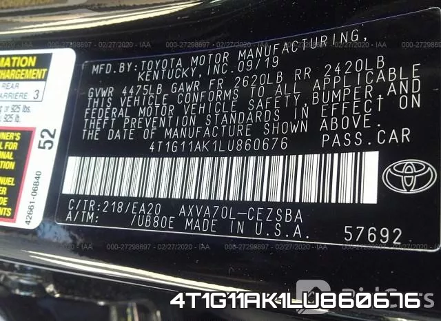 4T1G11AK1LU860676 фото 10