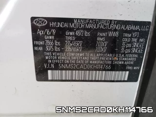 5NMS2CAD0KH114766 фото 2