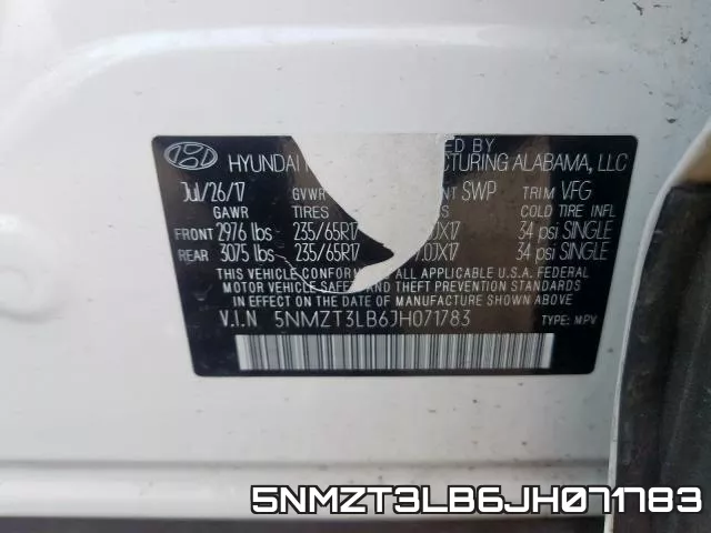 5NMZT3LB6JH071783 фото 2