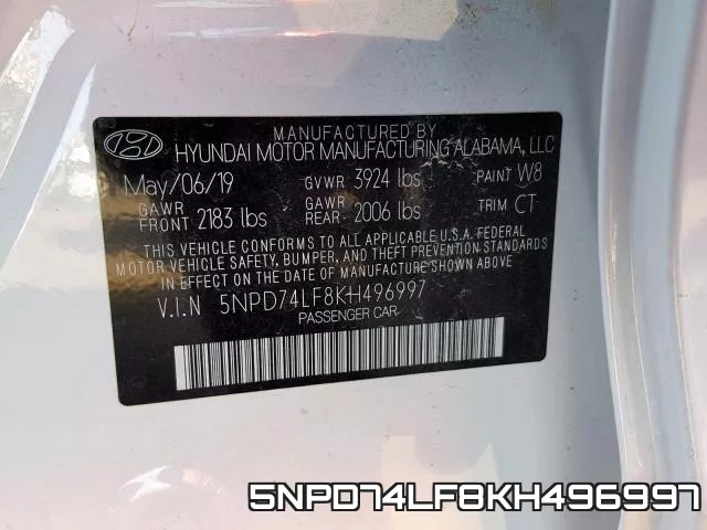 5NPD74LF8KH496997 фото 2