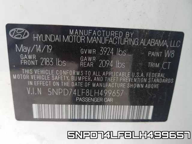 5NPD74LF8LH499657 фото 2