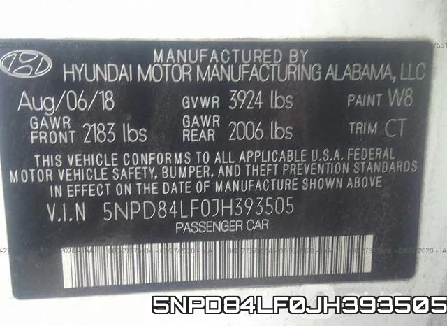 5NPD84LF0JH393505 фото 10