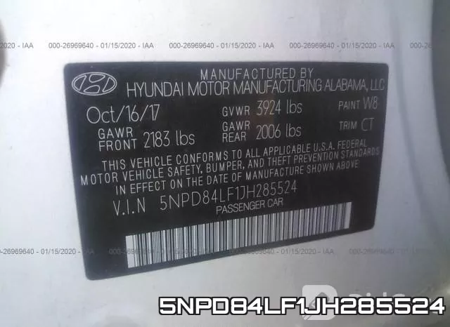 5NPD84LF1JH285524 фото 10