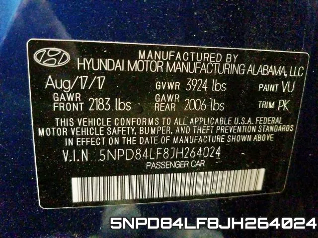 5NPD84LF8JH264024 фото 2