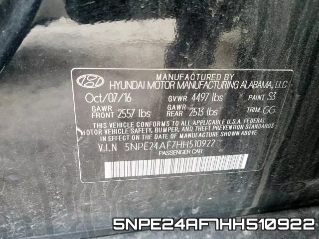 5NPE24AF7HH510922 фото 2