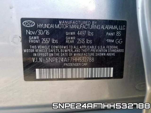 5NPE24AF7HH532788 фото 2