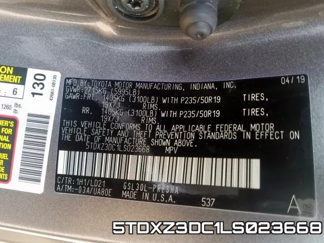 5TDXZ3DC1LS023668 фото 2