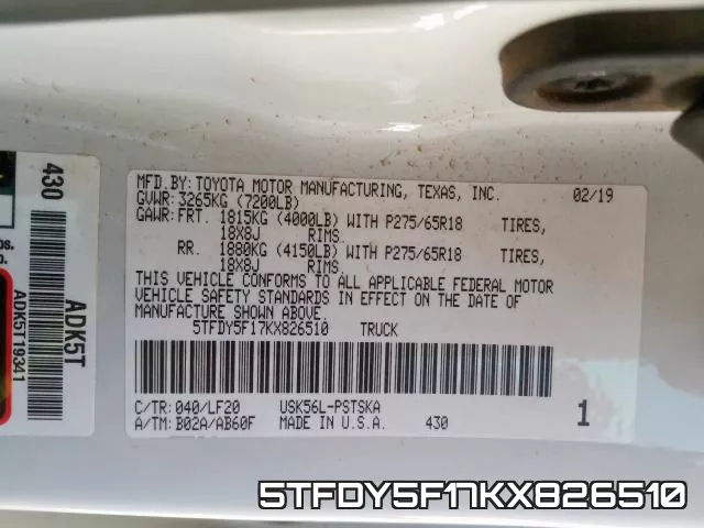 5TFDY5F17KX826510 фото 2