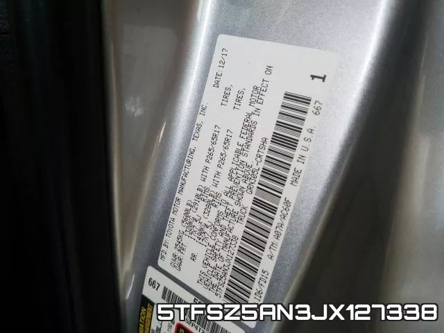5TFSZ5AN3JX127338 фото 2