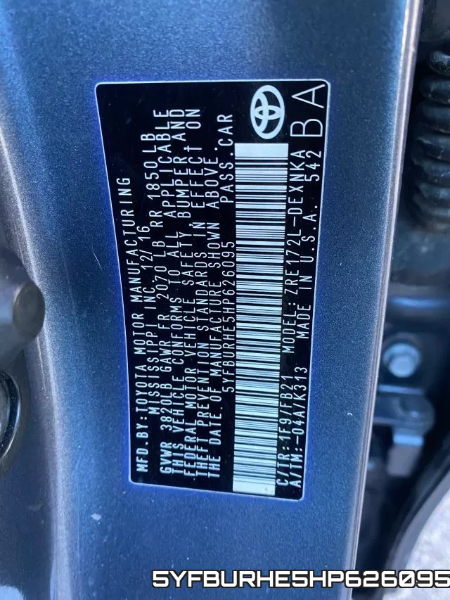 5YFBURHE5HP626095 фото 2