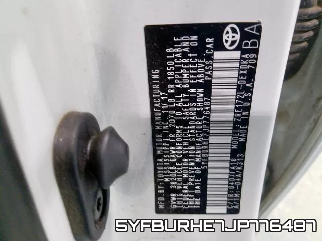 5YFBURHE7JP776487 фото 2