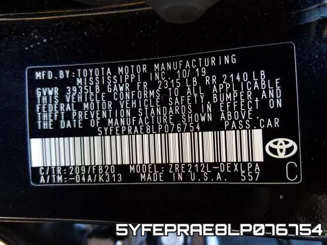 5YFEPRAE8LP076754 фото 2