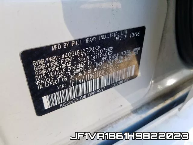 JF1VA1B61H9822023 фото 2