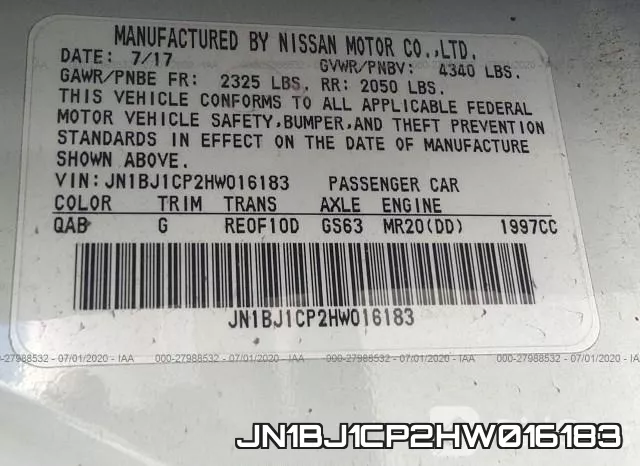 JN1BJ1CP2HW016183 фото 10