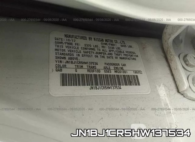 JN1BJ1CR5HW137534 фото 10