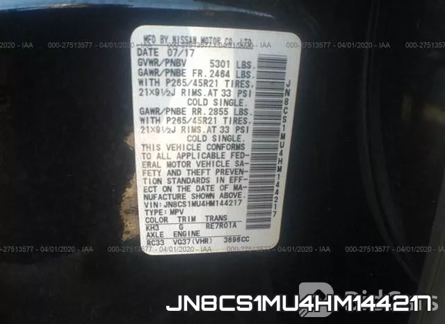 JN8CS1MU4HM144217 фото 10
