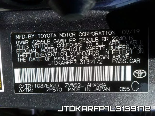 JTDKARFP7L3139172 фото 2
