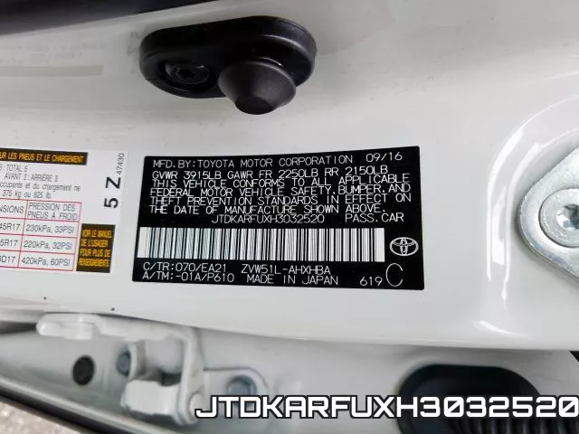 JTDKARFUXH3032520 фото 2