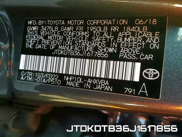 JTDKDTB36J1617856 фото 2