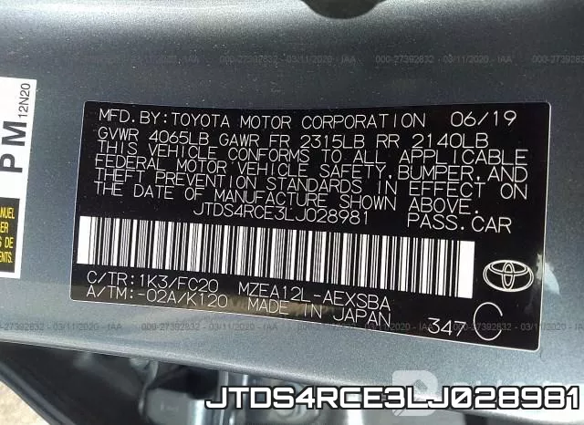 JTDS4RCE3LJ028981 фото 10